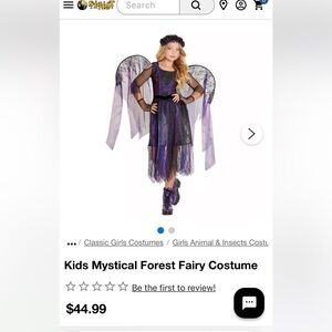 Spirit Purple and Black Fairy Costume for Kids